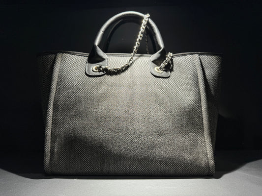 Chanel Γυναικεία Τσάντα Γκρι/Μαυρο