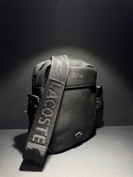 Lacoste Black Leather Bag / Τσαντάκι Μαύρο