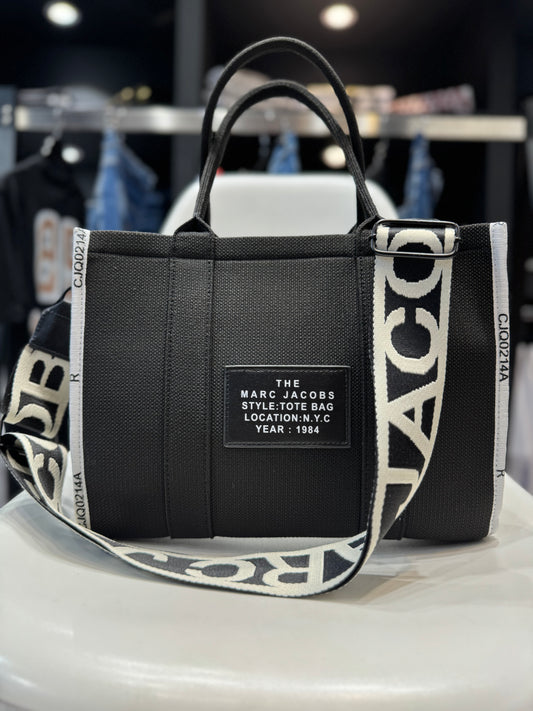 The Tote Bag MARC JACOBS Υφασμάτινη Γυναικεία Τσάντα Μαύρη