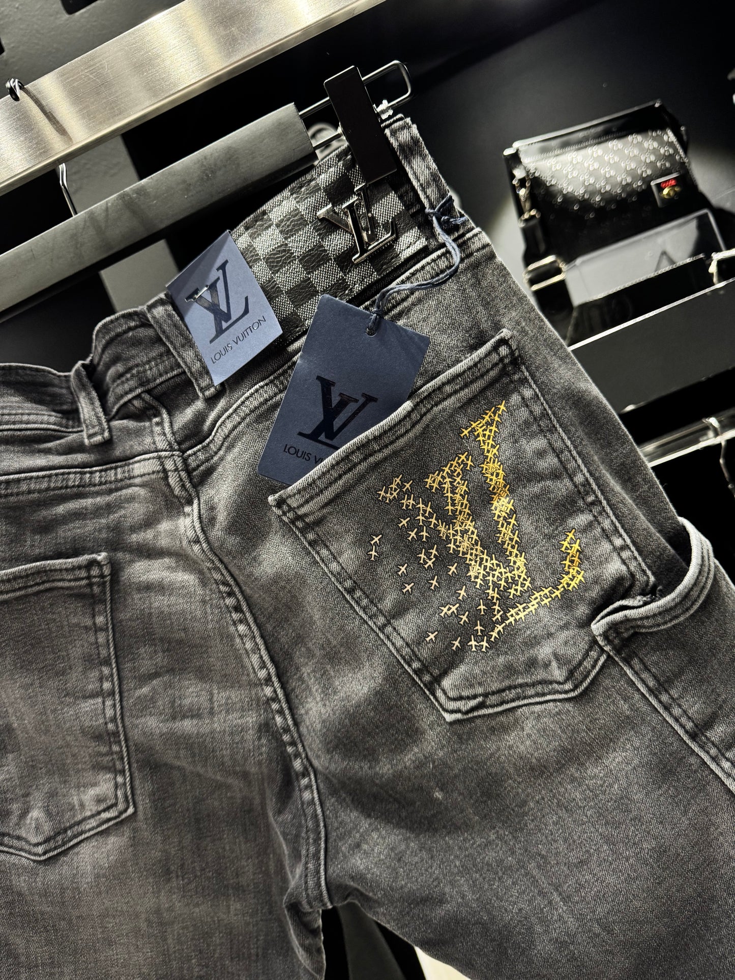 Louis Vuitton Denim Shorts Grey/Γκρι
