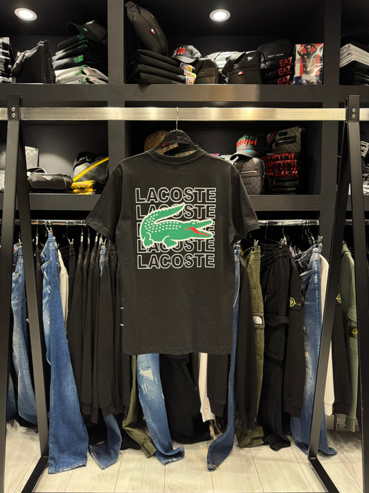 Lacoste T-Shirt Big Croco Black Κοντομάνικο Μαύρο