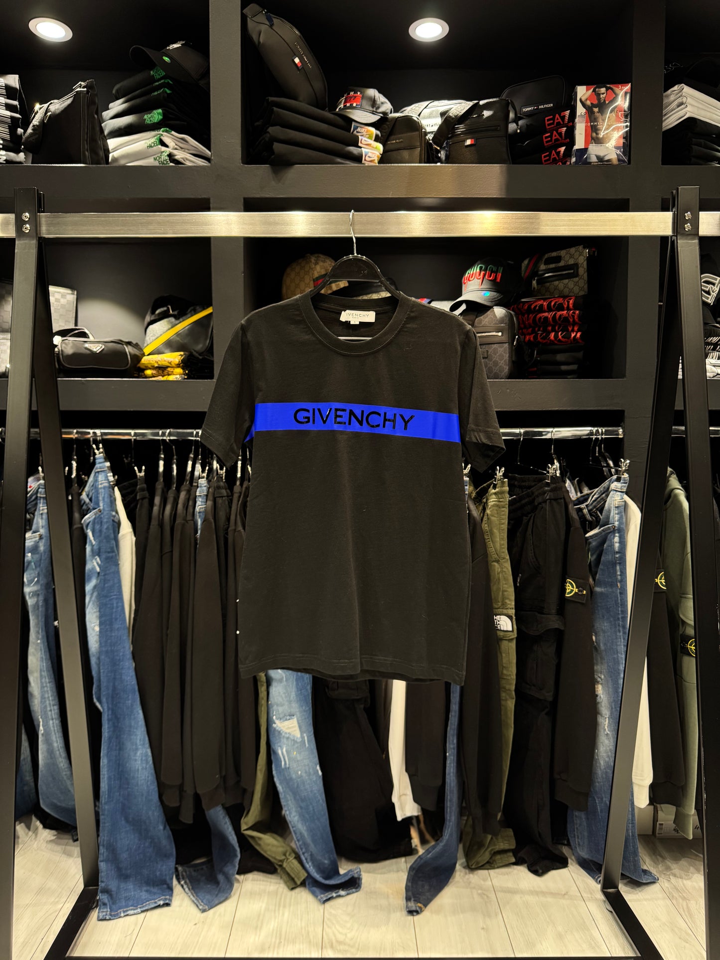 Givenchy T-Shirt Black x Blue Κοντομάνικο Μαύρο x Μπλε