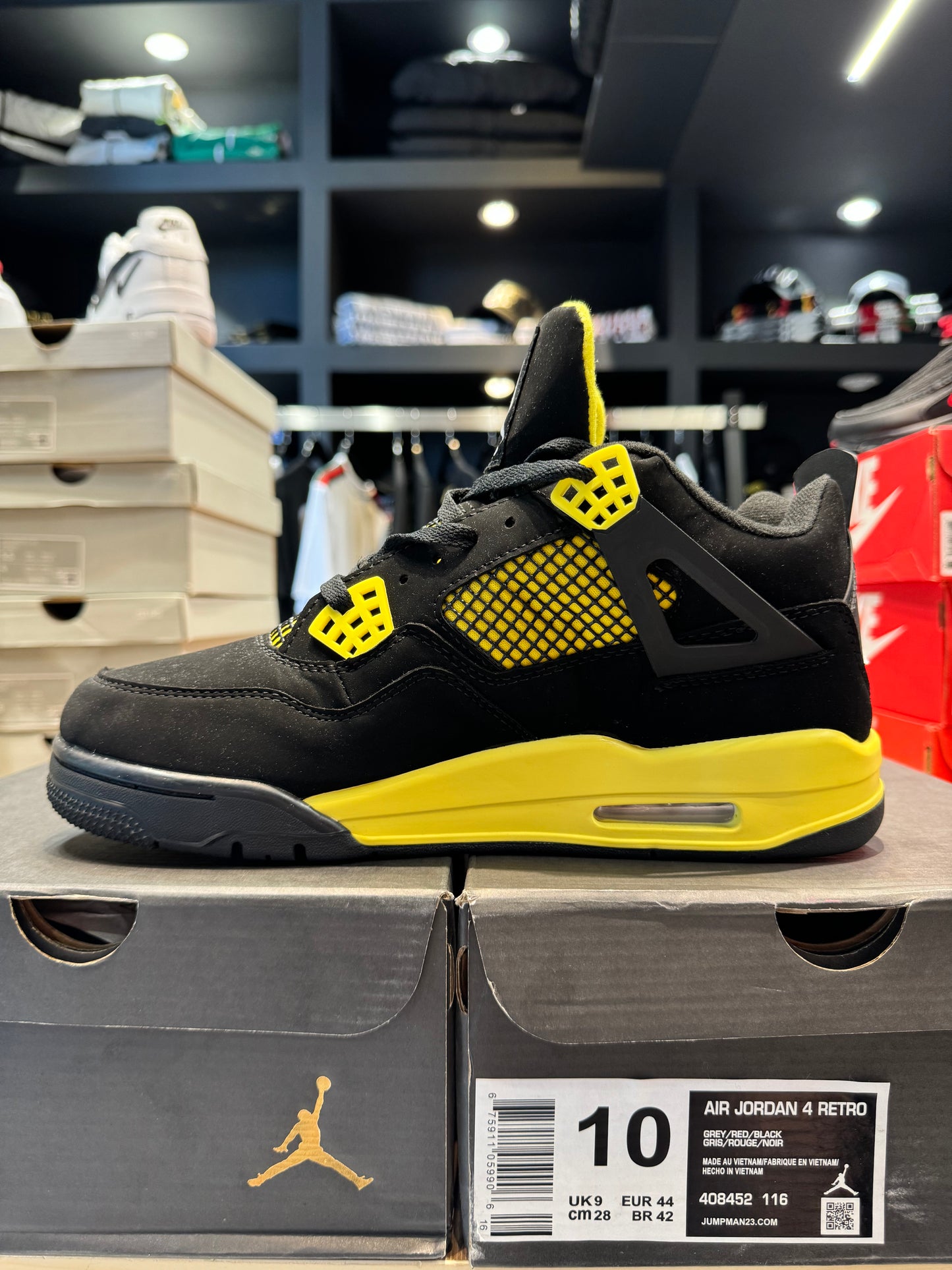 AIR JORDAN 4 Retro Black X Tour Yellow/ Μαύρο Χ Κίτρινο