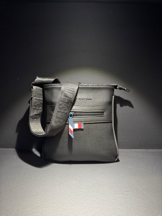 Tommy Hilfiger Black Leather Bag / Τσαντάκι Μαύρο