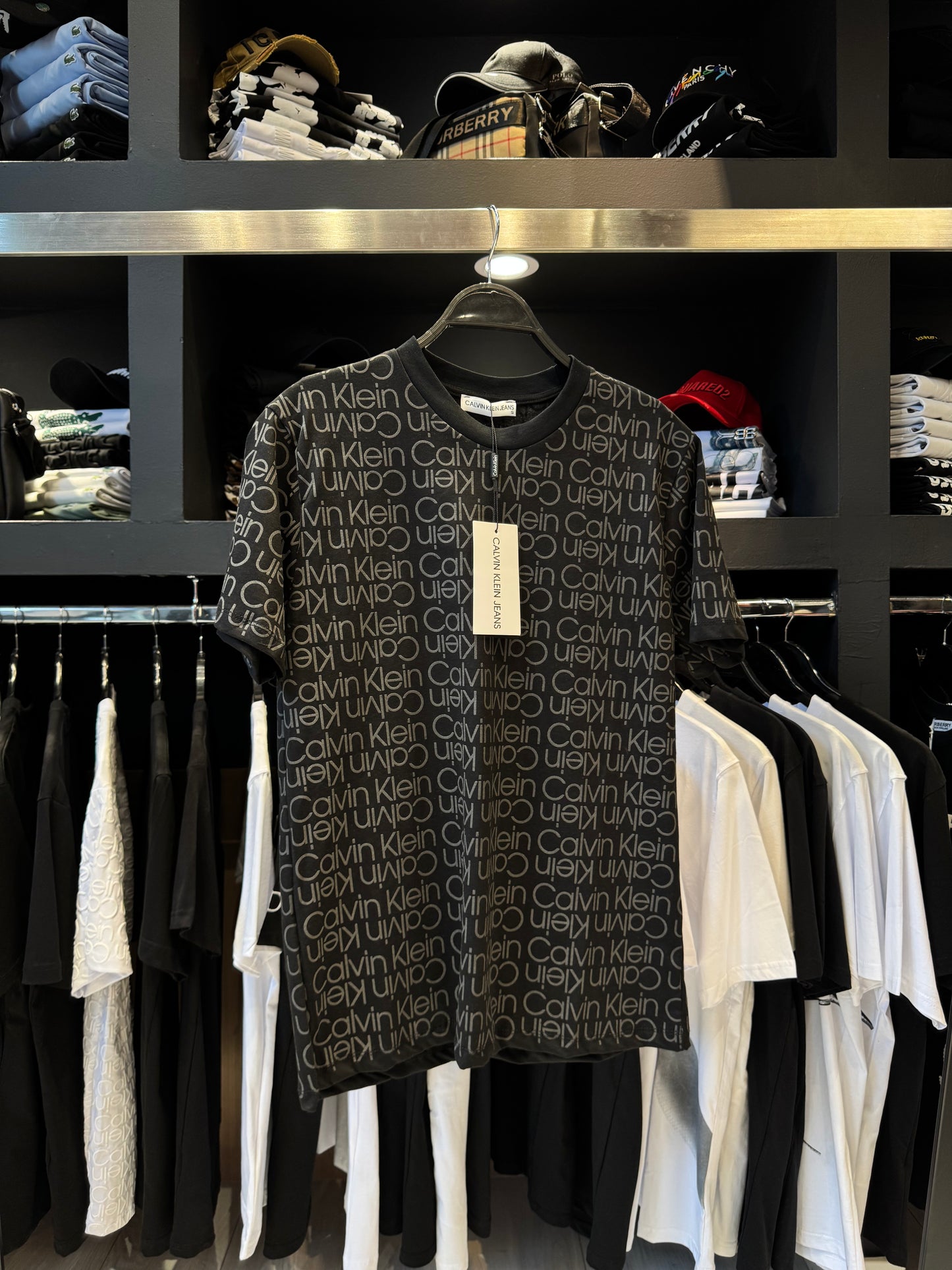 Calvin Klein Κοντομάνικο Black x Grey/Μαύρο x Γκρι