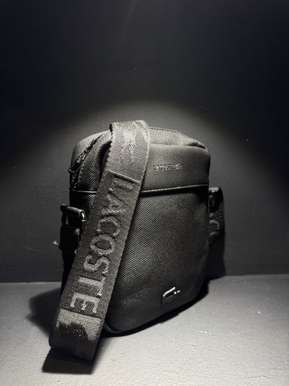 Lacoste Black Leather Bag / Τσαντάκι Μαύρο