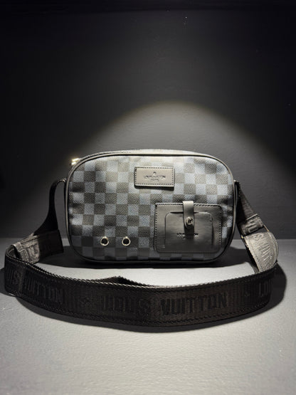 Louis Vuitton Big Messenger Bag Black x Grey Τσαντάκι Μαύρο x Γκρι