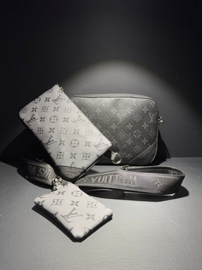 Louis Vuitton Trio Messenger Bag Black x Grey Τσαντάκι Μαύρο x Γκρι