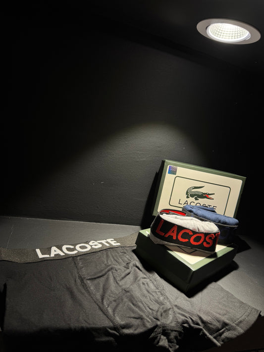 LACOSTE Underwear Black x Grey x Navy Blue / Εσώρουχα Πακέτο 3 Τεμάχια