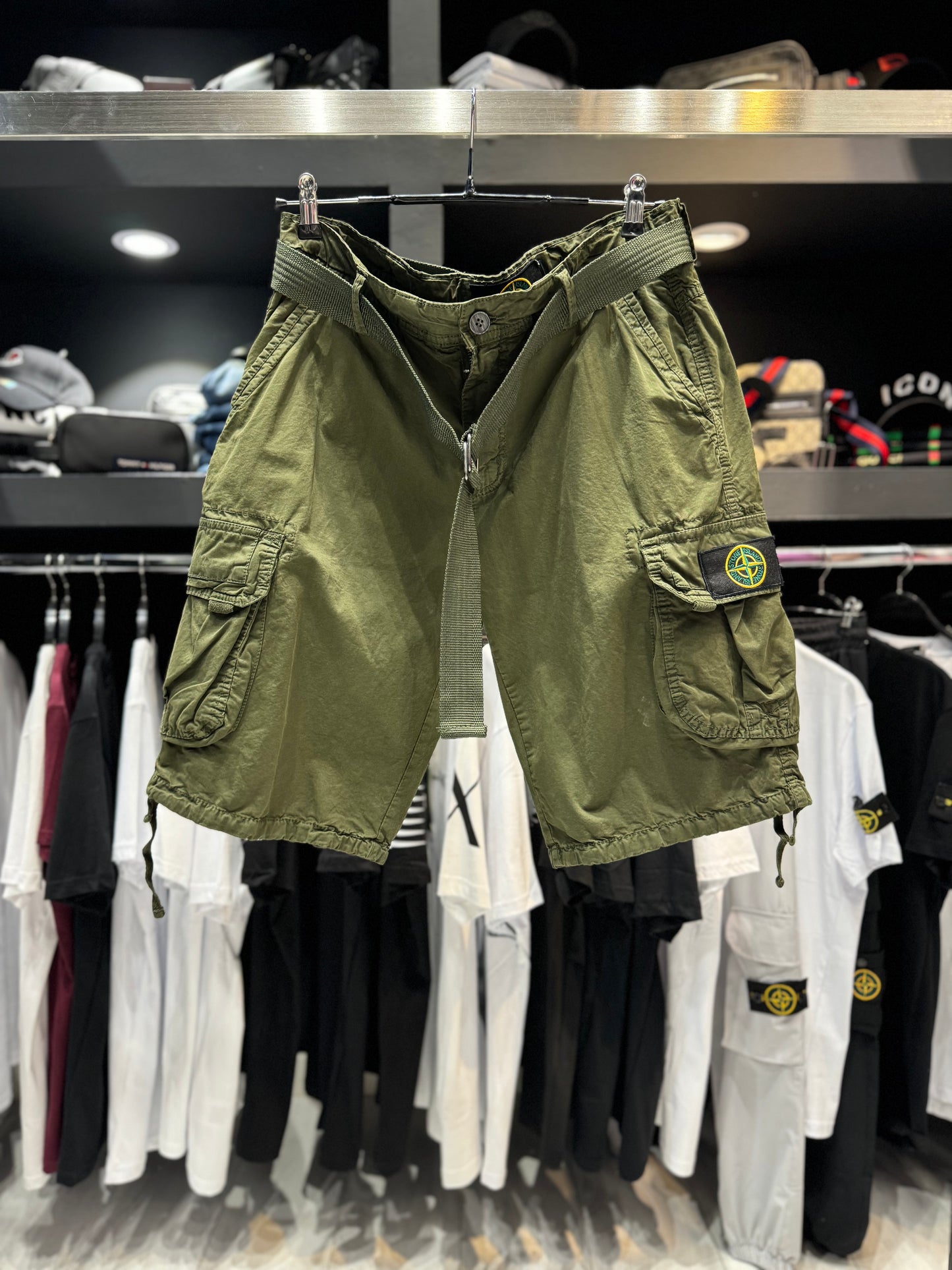 Stone Island Cargo Shorts Oversize / Βερμούδα Καργκο Χακί