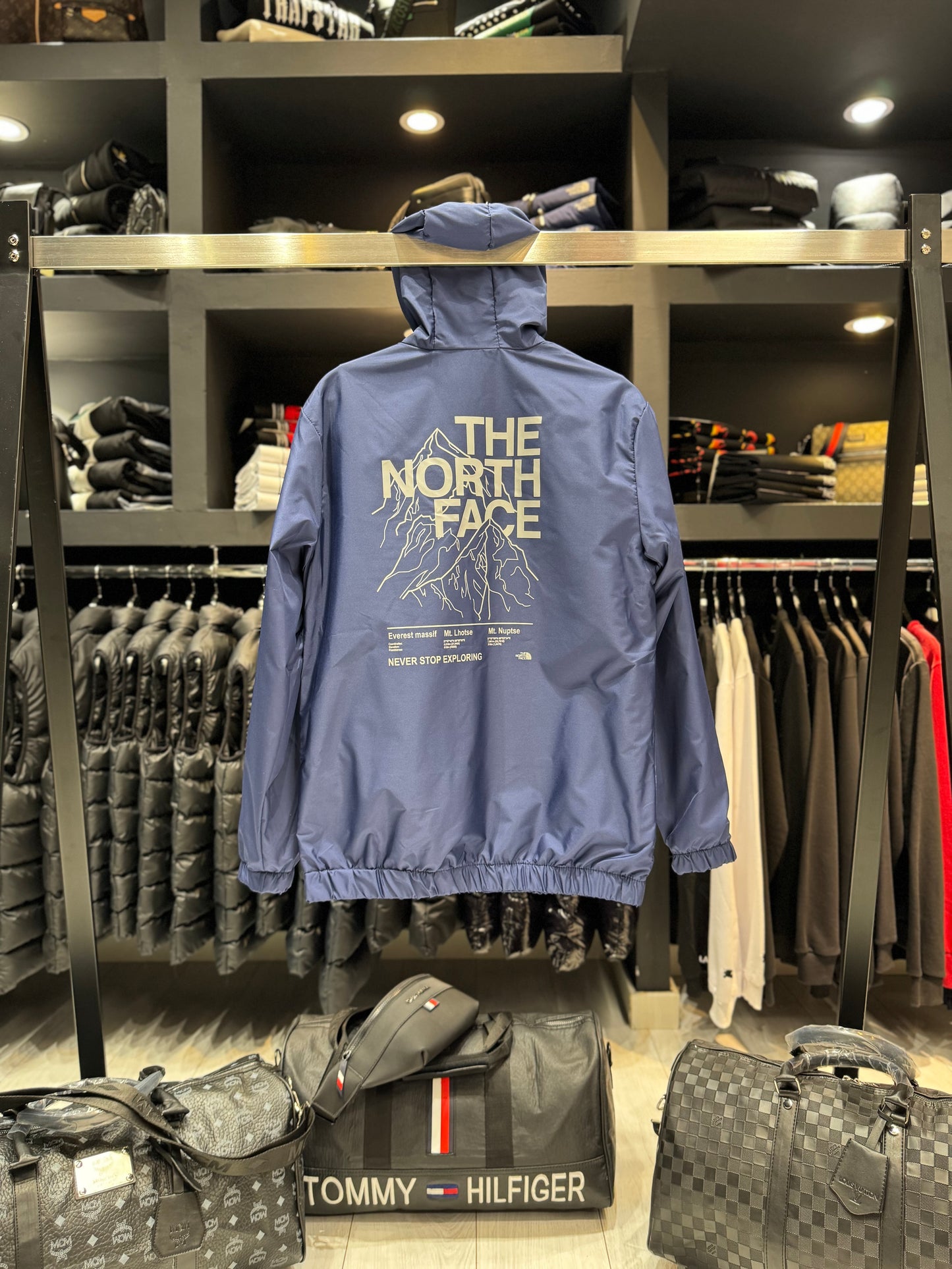 The North Face Nuptse Αντιανεμικό Μπλε