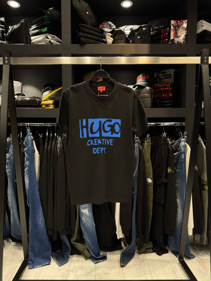 Hugo Boss T-Shirt Creative Dept Black x Blue Κοντομάνικο Μαύρο x Μπλε