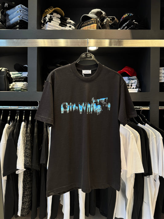 Off White Κοντομάνικο Black x Blue/Μαύρο x Μπλε