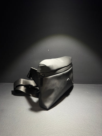 Lacoste Leather Messenger Bag Black / Τσαντάκι Μέσης Μαύρο