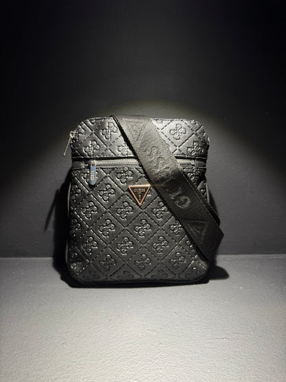 Guess 4G Black Leather Bag / Τσαντάκι Μαύρο