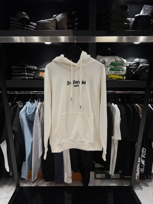 Balenciaga Paris Hoodie White / Φούτερ Λευκό