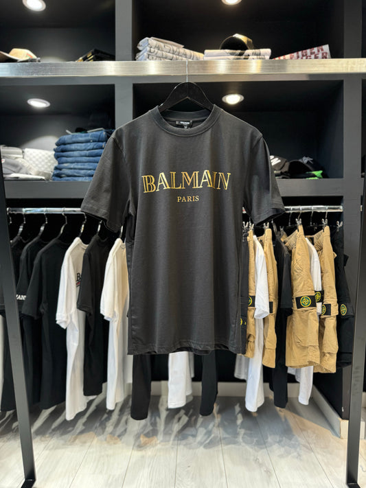 Balmain Paris Κοντομάνικο Μαύρο/Χρυσό