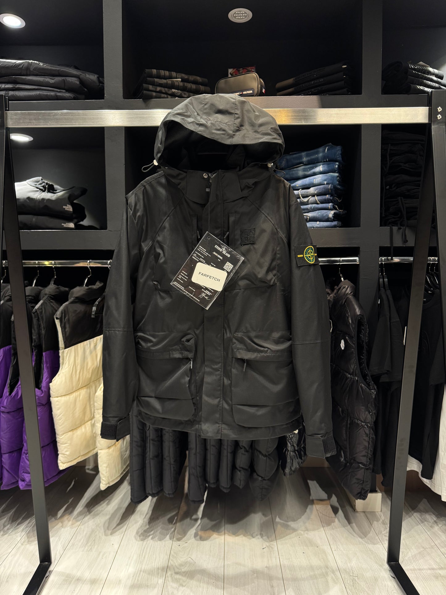 Stone Island Double Jacket Black / Διπλό Μπουφάν Μαύρο