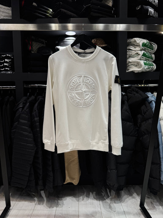 Stone Island Big Compass Long Sleeve White / Μακρυμάνικο Λευκό