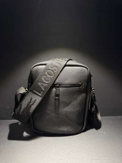 Lacoste Black Leather Bag / Τσαντάκι Μαύρο