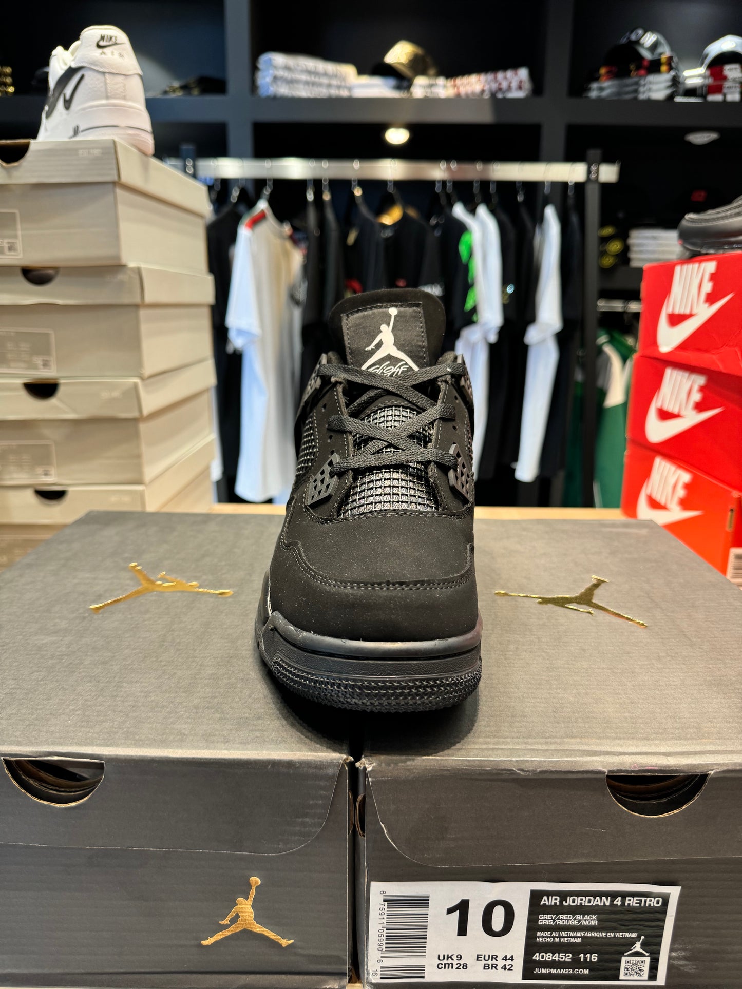 AIR JORDAN 4 Retro Full Black/Μαύρο