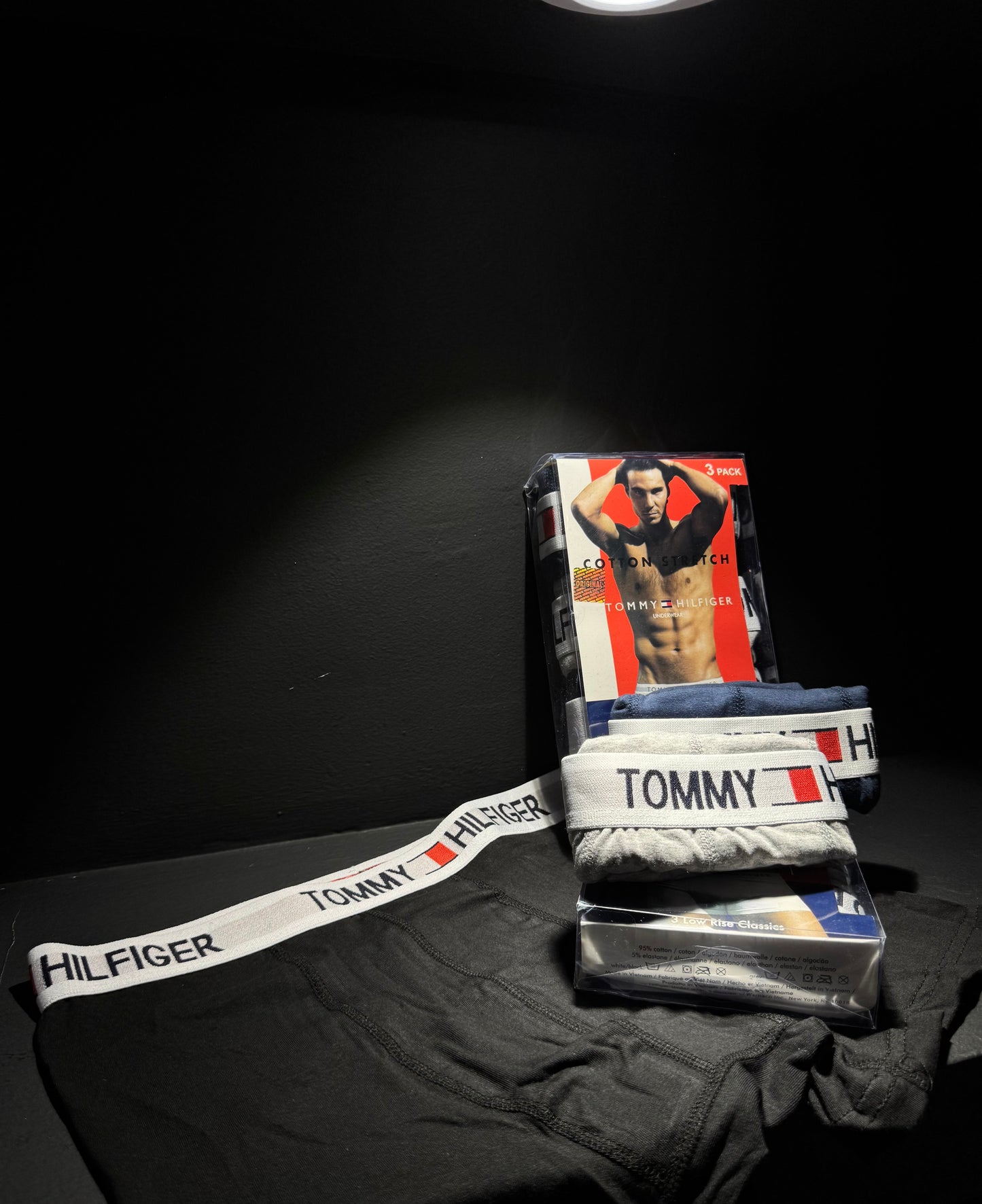 TOMMY HILFIGER Underwear Black x Grey x Navy Blue / Εσώρουχα Πακέτο 3 Τεμάχια