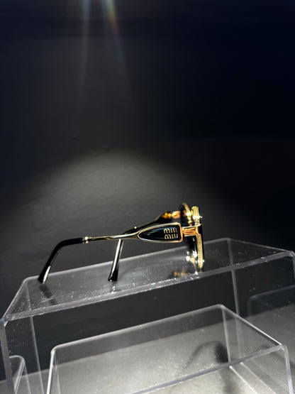 Miu Miu Sunglasses Black x Gold / Μαύρο x Χρυσό