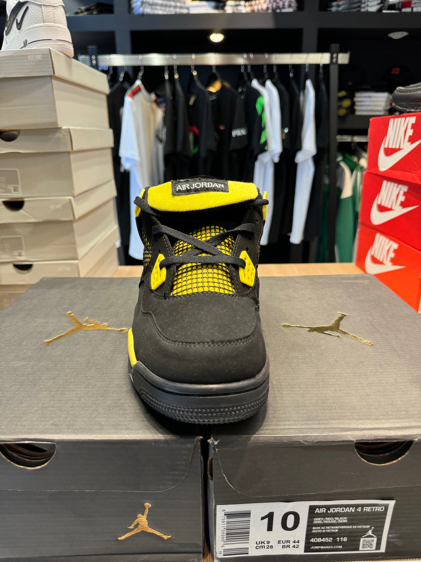 AIR JORDAN 4 Retro Black X Tour Yellow/ Μαύρο Χ Κίτρινο