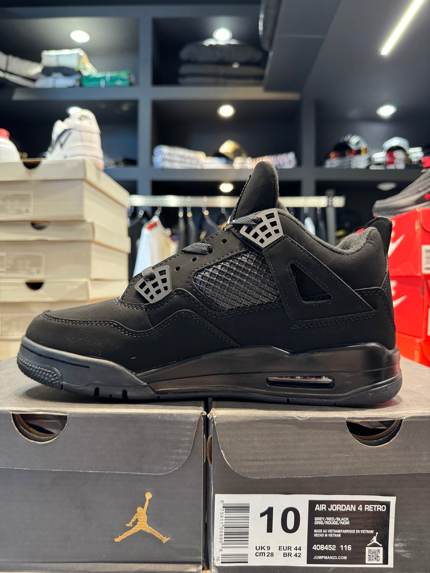 AIR JORDAN 4 Retro Full Black/Μαύρο