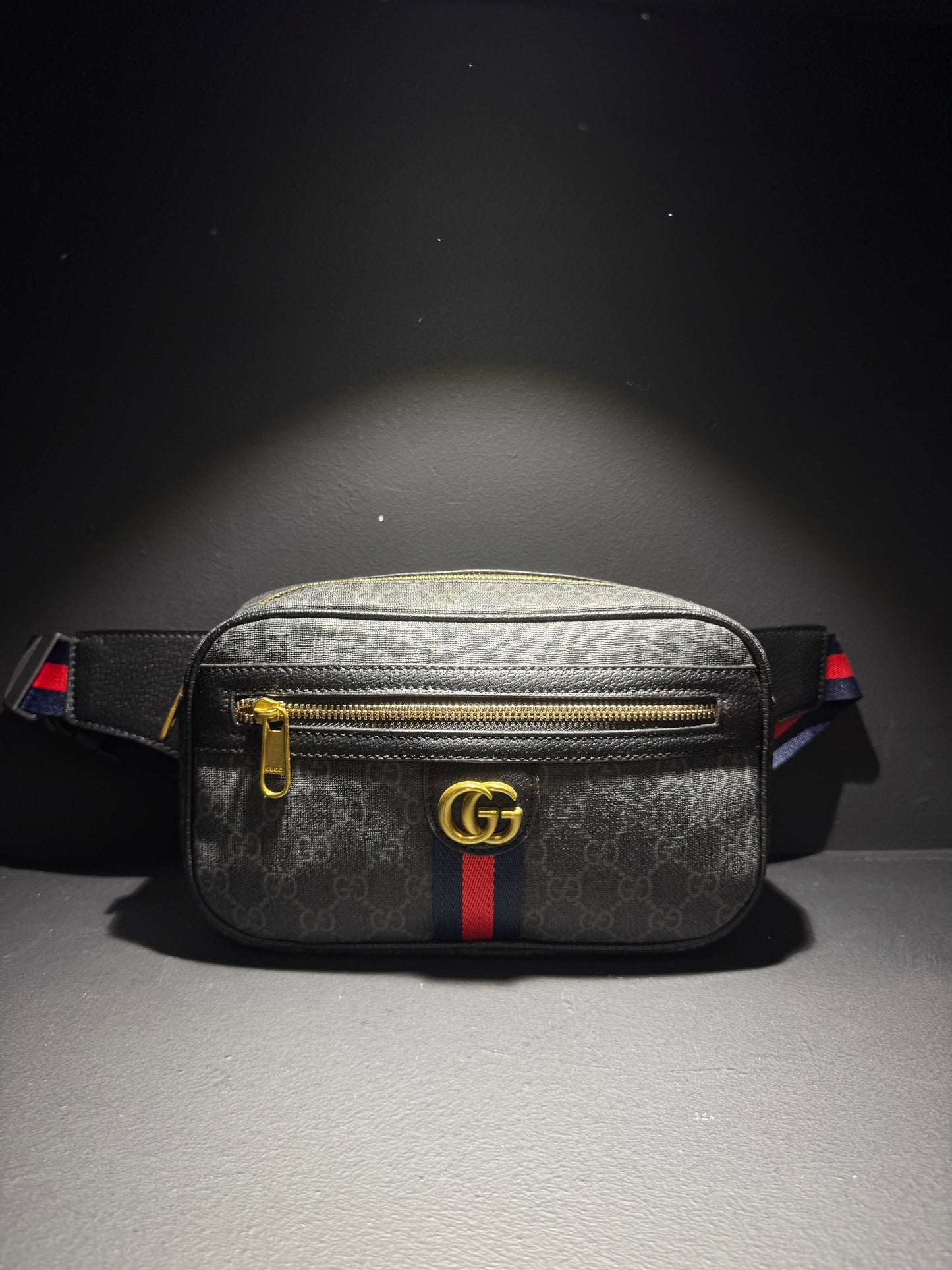 Gucci Mesenger Bag Black x Gold / Τσαντάκι Μέσης Μαύρο x Χρυσό