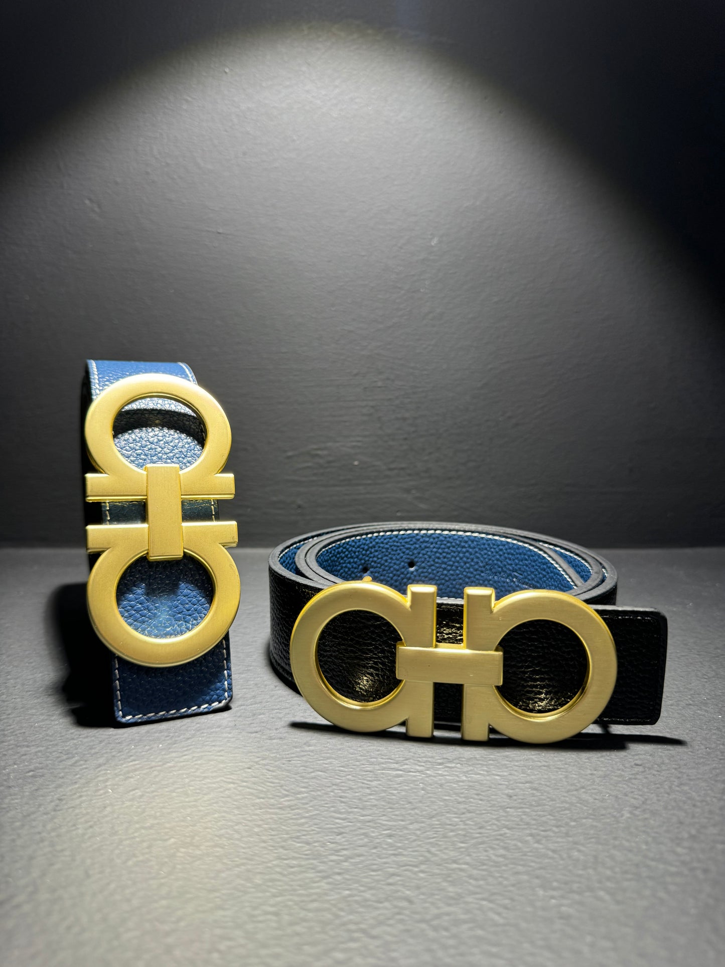 Ferragamo Double Faced Belt / Διπλής όψης Ζώνη (Μπλε-Μαύρο)