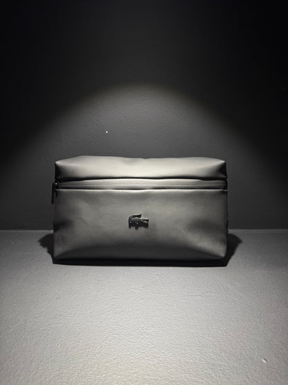 Lacoste Leather Messenger Bag Black / Τσαντάκι Μέσης Μαύρο