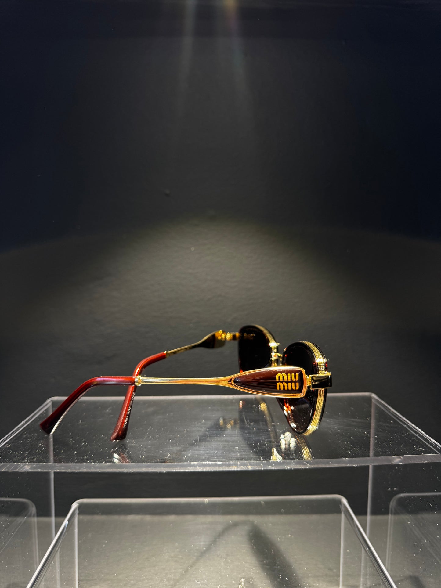 Miu Miu Sunglasses Gold x Deep Red/ Χρυσό x Μπορντό