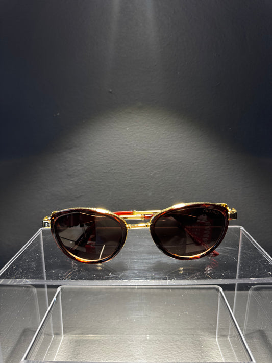 Miu Miu Sunglasses Gold x Deep Red/ Χρυσό x Μπορντό
