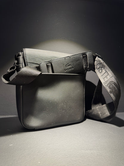 Lacoste Big Messenger Back Black Τσαντάκι Μαύρο