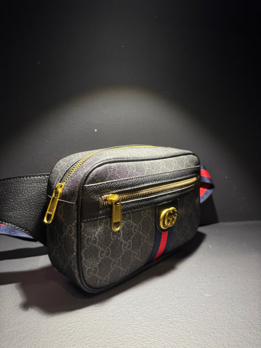 Gucci Mesenger Bag Black x Gold / Τσαντάκι Μέσης Μαύρο x Χρυσό