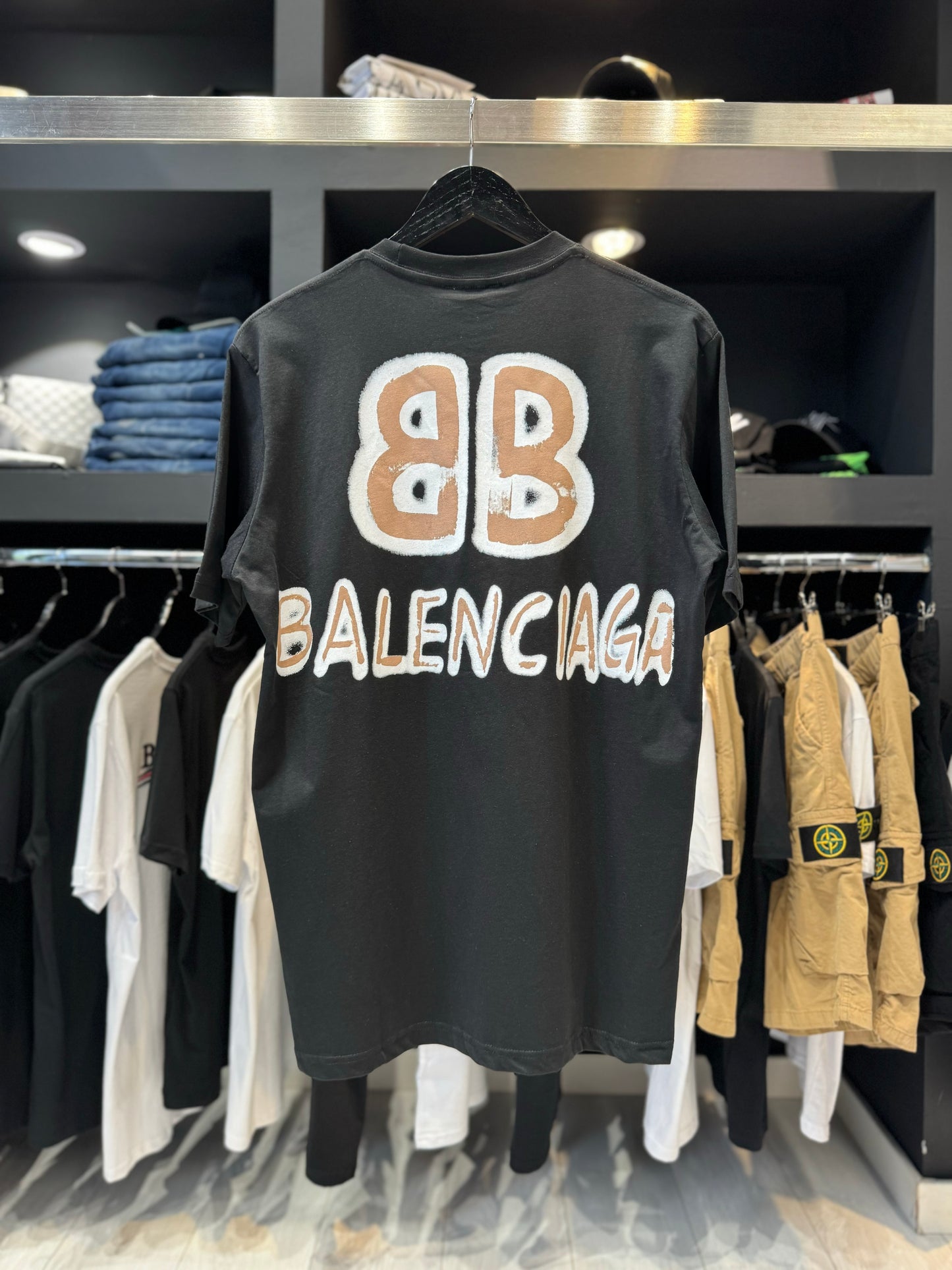 Balenciaga Double B Κοντομάνικο Μαύρο