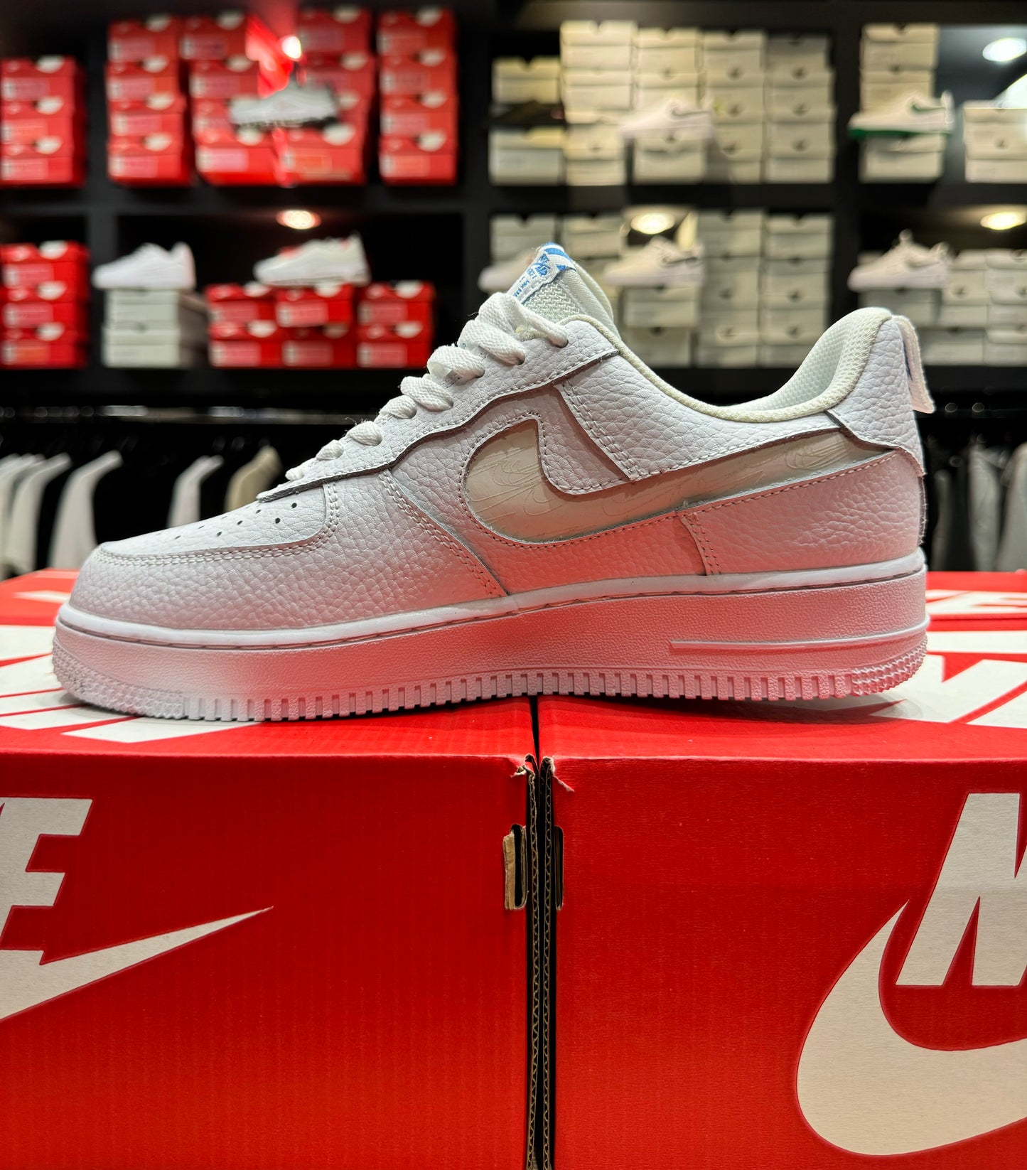 Air Force 1 Reflective Swoosh  White