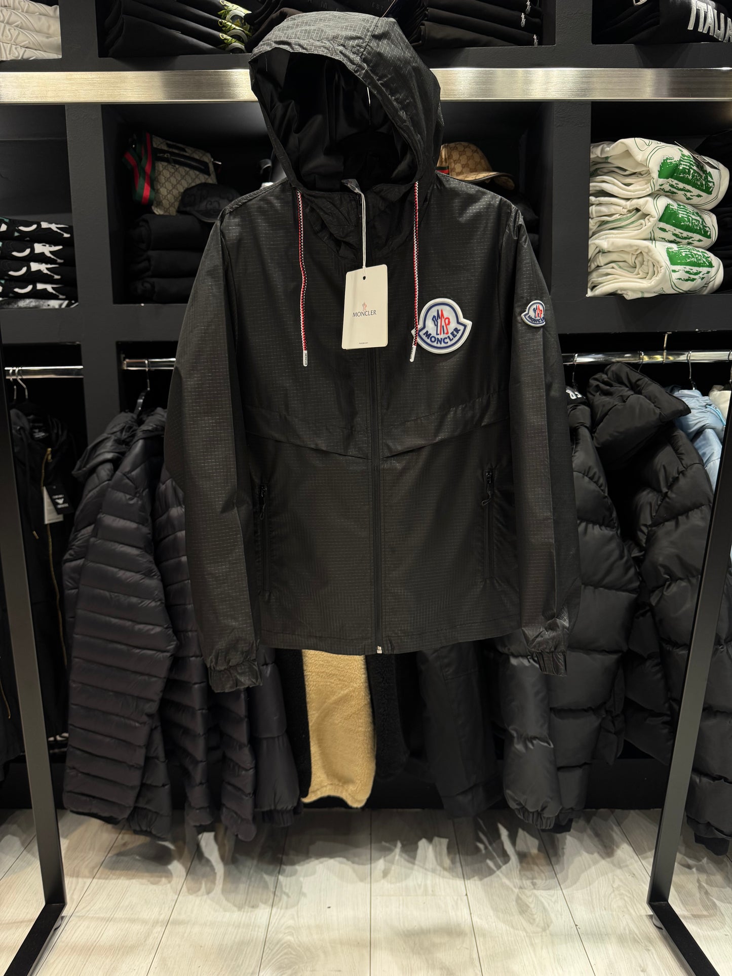 Moncler Windproof Big M Black / Αντιανεμικό Μαύρο