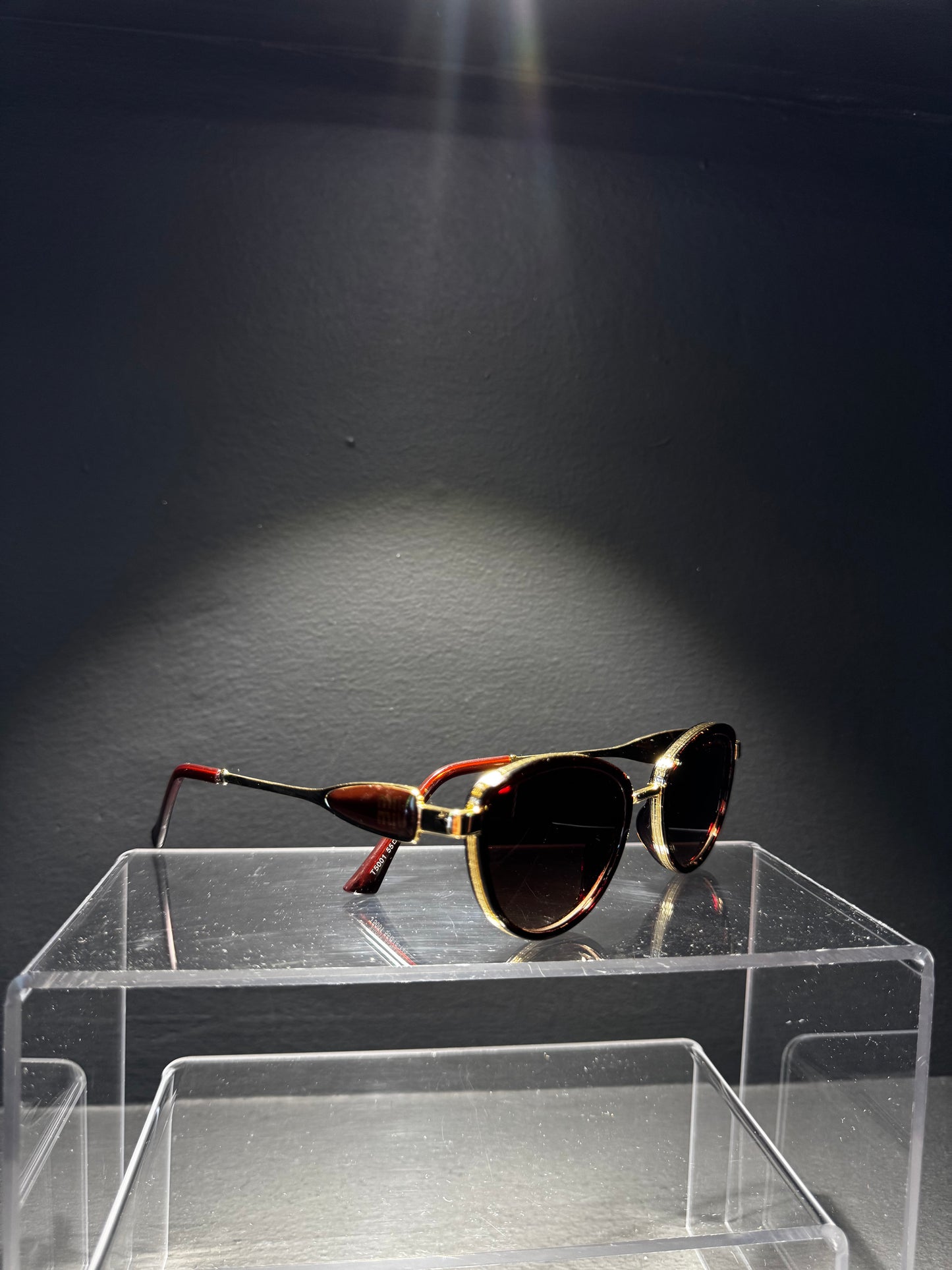 Miu Miu Sunglasses Gold x Deep Red/ Χρυσό x Μπορντό