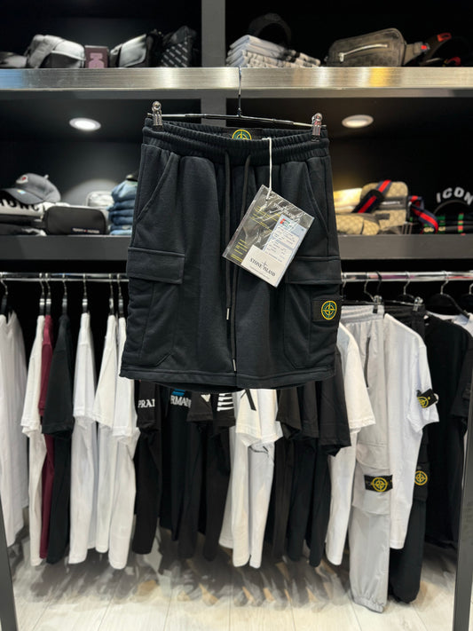 Stone Island Cargo Shorts / Βερμούδα Καργκο υφασμάτινη Μαύρη