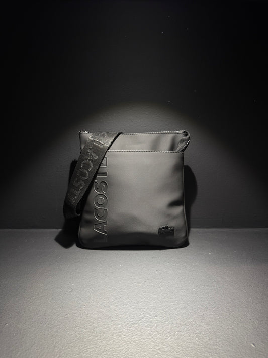 Lacoste Leather Bag Black / Τσαντάκι Μαύρο