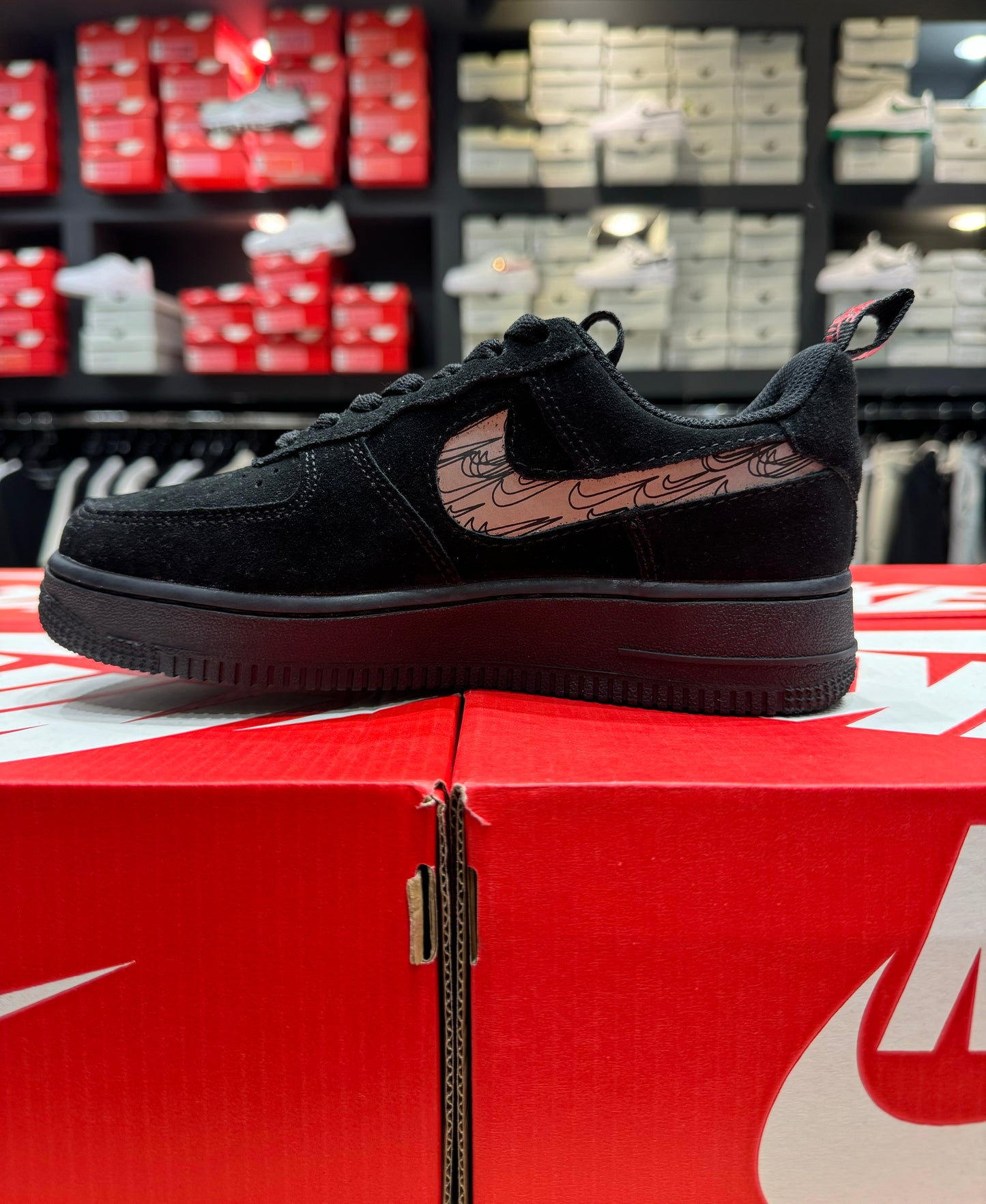 Air Force 1 Swoosh’s Halloween Black