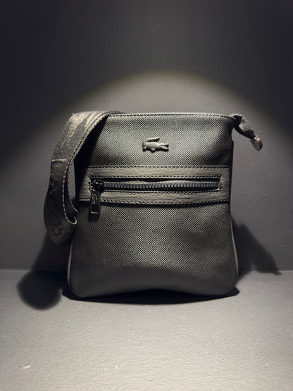 Lacoste Messenger Bag Black Τσαντάκι Μαύρο