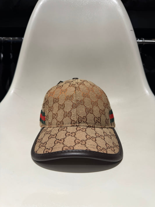 Gucci Round Leather Cap Brown / Καπέλο Καφέ