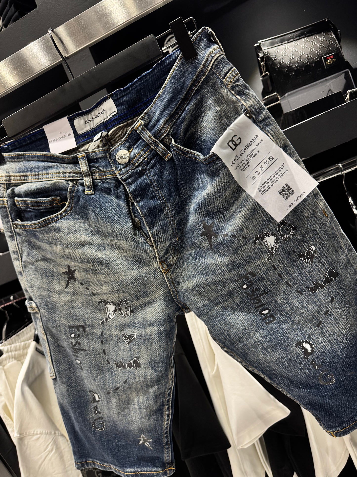 DOLCE & CABBANA Denim Shorts Blue/Μπλε
