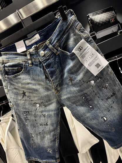 DOLCE & CABBANA Denim Shorts Blue/Μπλε