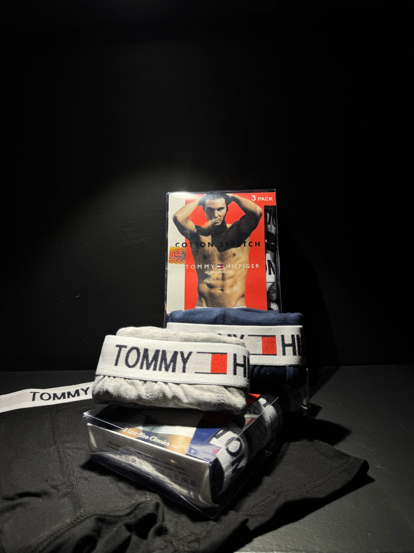 TOMMY HILFIGER Underwear Black x Grey x Navy Blue / Εσώρουχα Πακέτο 3 Τεμάχια