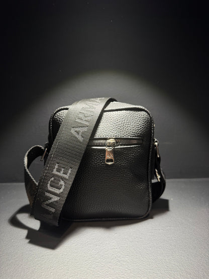 Armani Exchange Black Leather Bag / Τσαντάκι Μαύρο