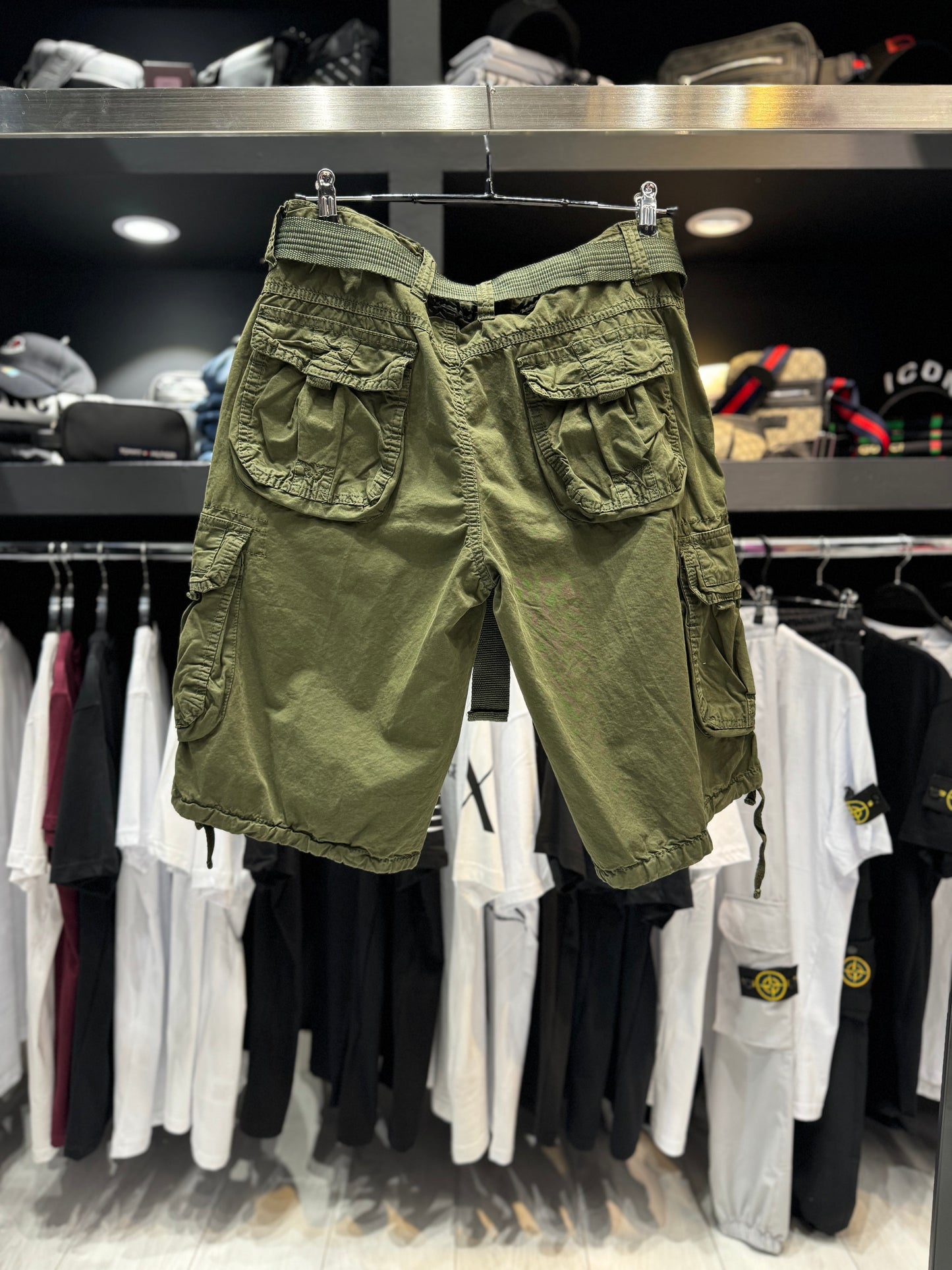 Stone Island Cargo Shorts Oversize / Βερμούδα Καργκο Χακί